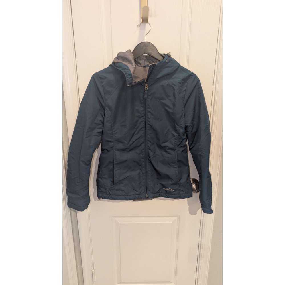 Eddie Bauer Women's Hooded Thermocore Polyester Jacket, Size XS Teal
